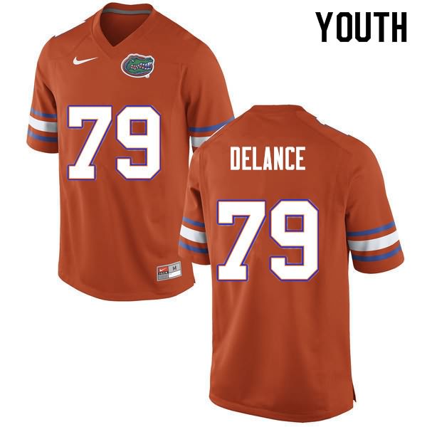 NCAA Florida Gators Jean DeLance Youth #79 Nike Orange Stitched Authentic College Football Jersey DNE0864PT